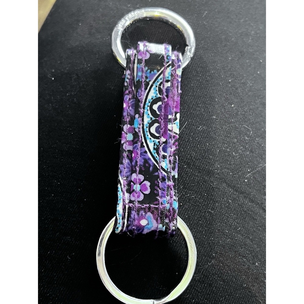 Vera Bradley Iconic In The Loop Keychain in French Paisley 2 rings Accessory